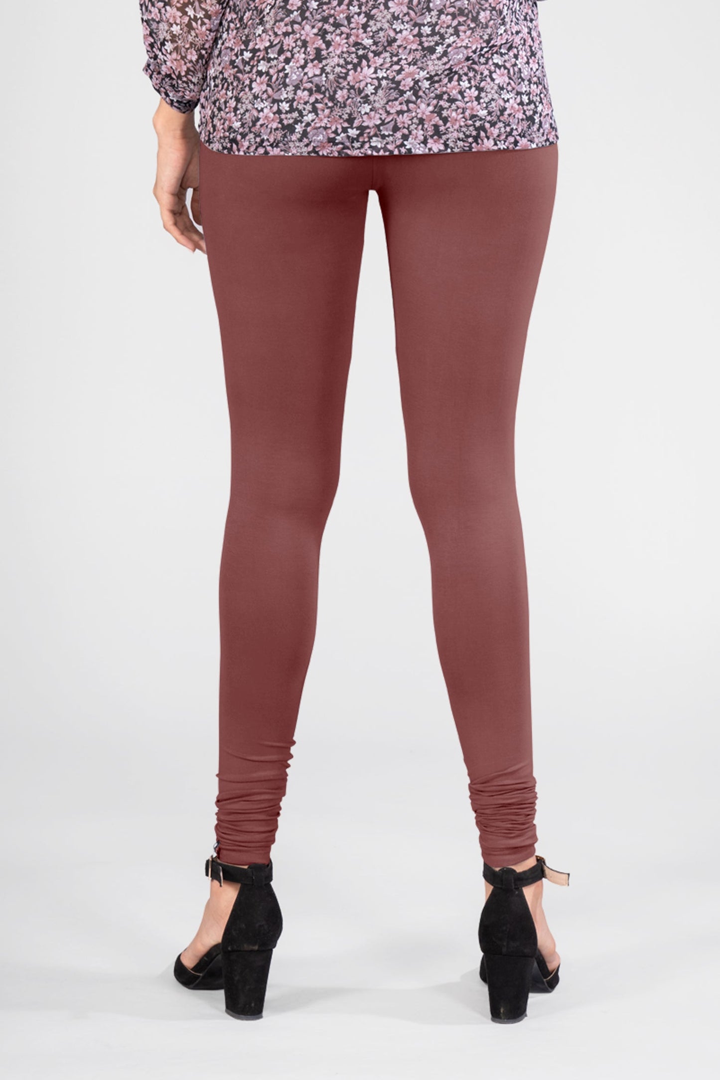 Brown Trooper Viscose Churidar Leggings