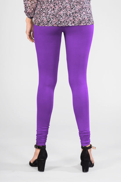 Purple Enchant Viscose Churidar Leggings