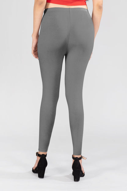 Gloomy Grey Viscose Ankle Leggings