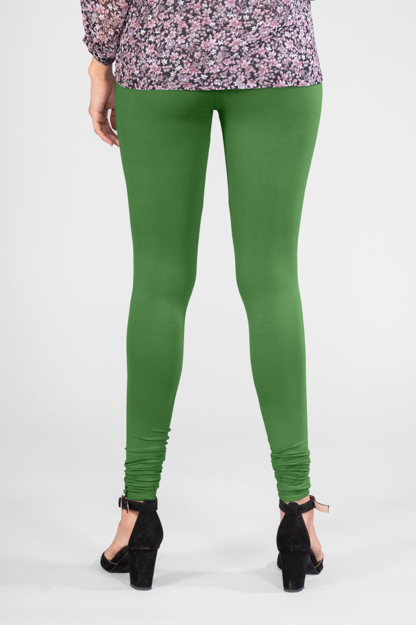 Virgin Green Viscose Churidar Leggings