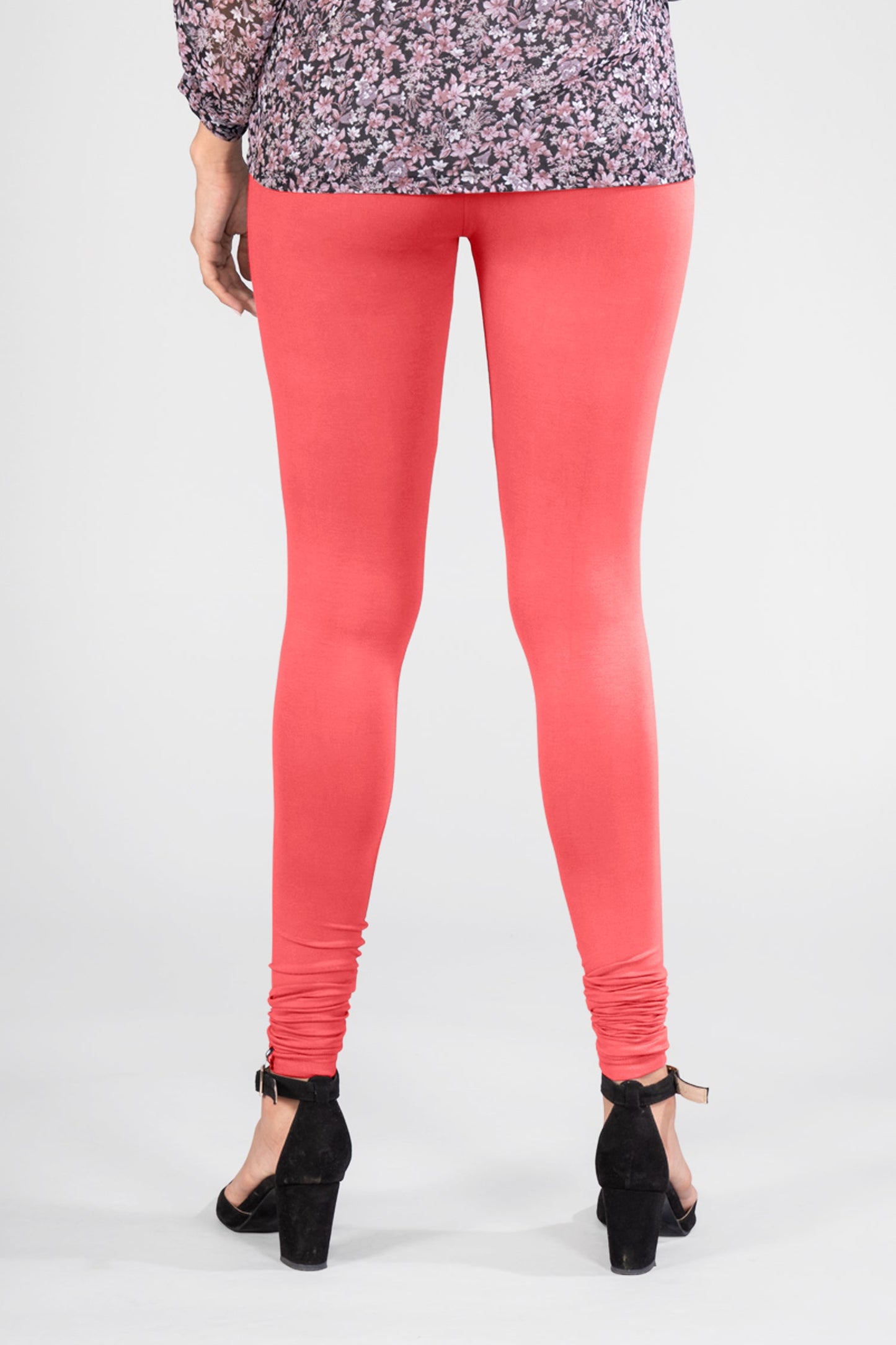Red Scarlet Viscose Churidar Leggings