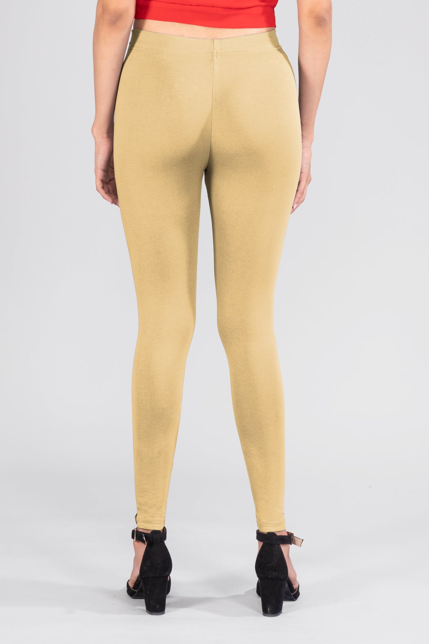 Skin Tone Cotton Ankle Leggings