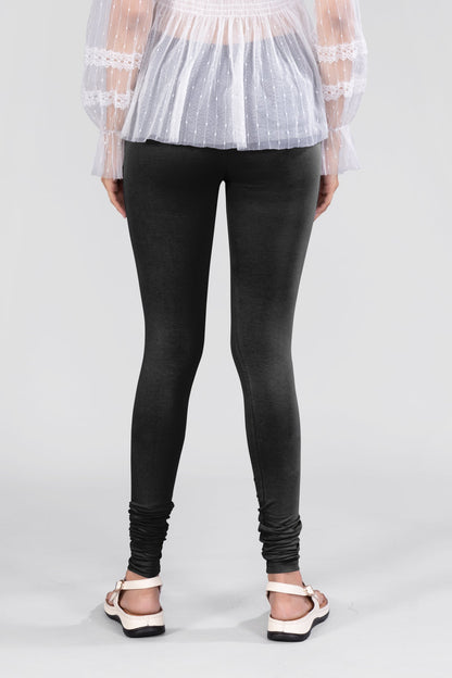 Black Cotton Churidar Leggings