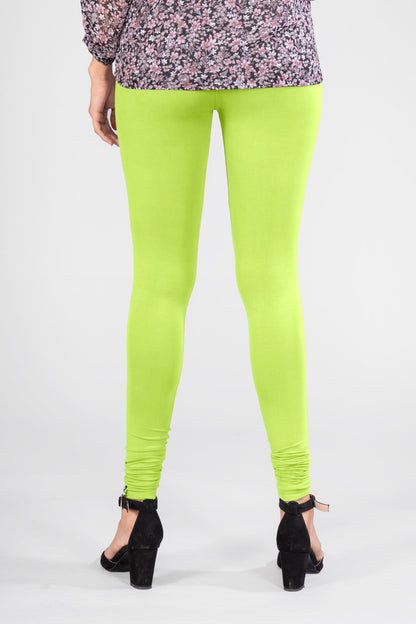 Mercy Green Viscose Churidar Leggings