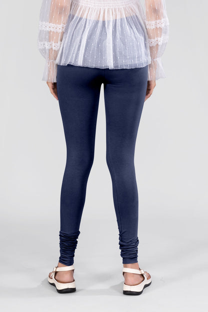 New Navy Cotton Churidar Leggings