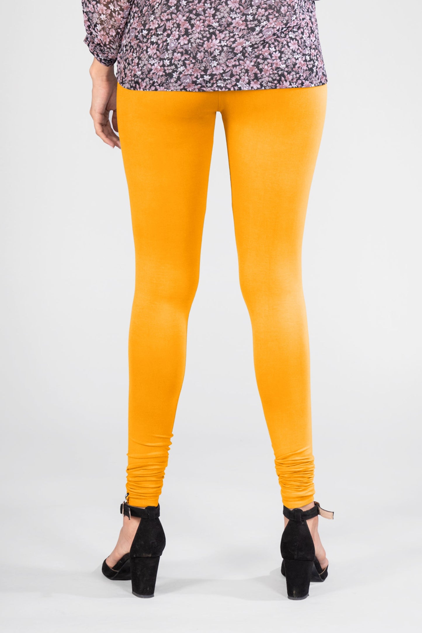 Yellow Mischief Viscose Churidar Leggings