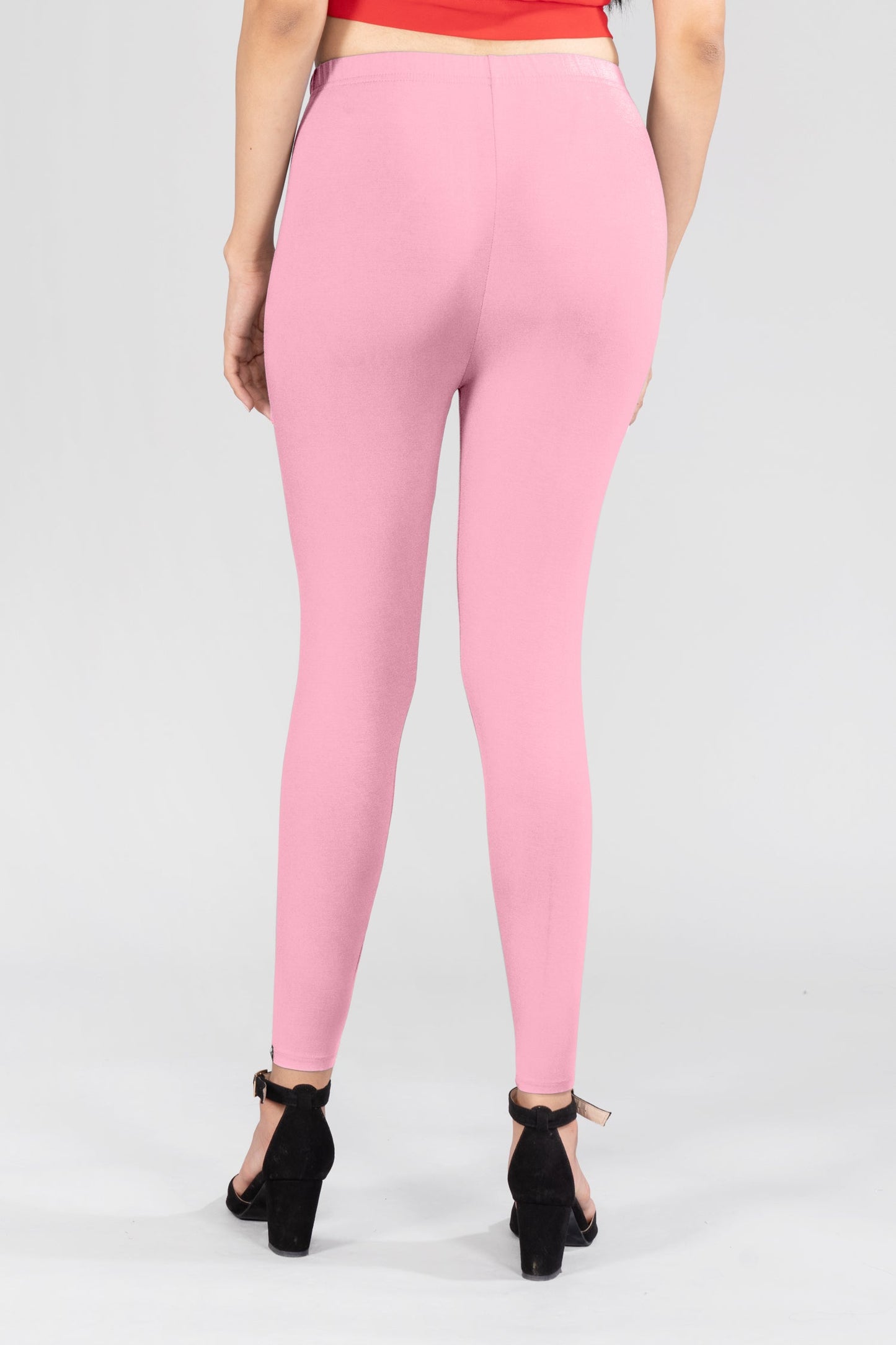 Pink Cherish Viscose Ankle Leggings
