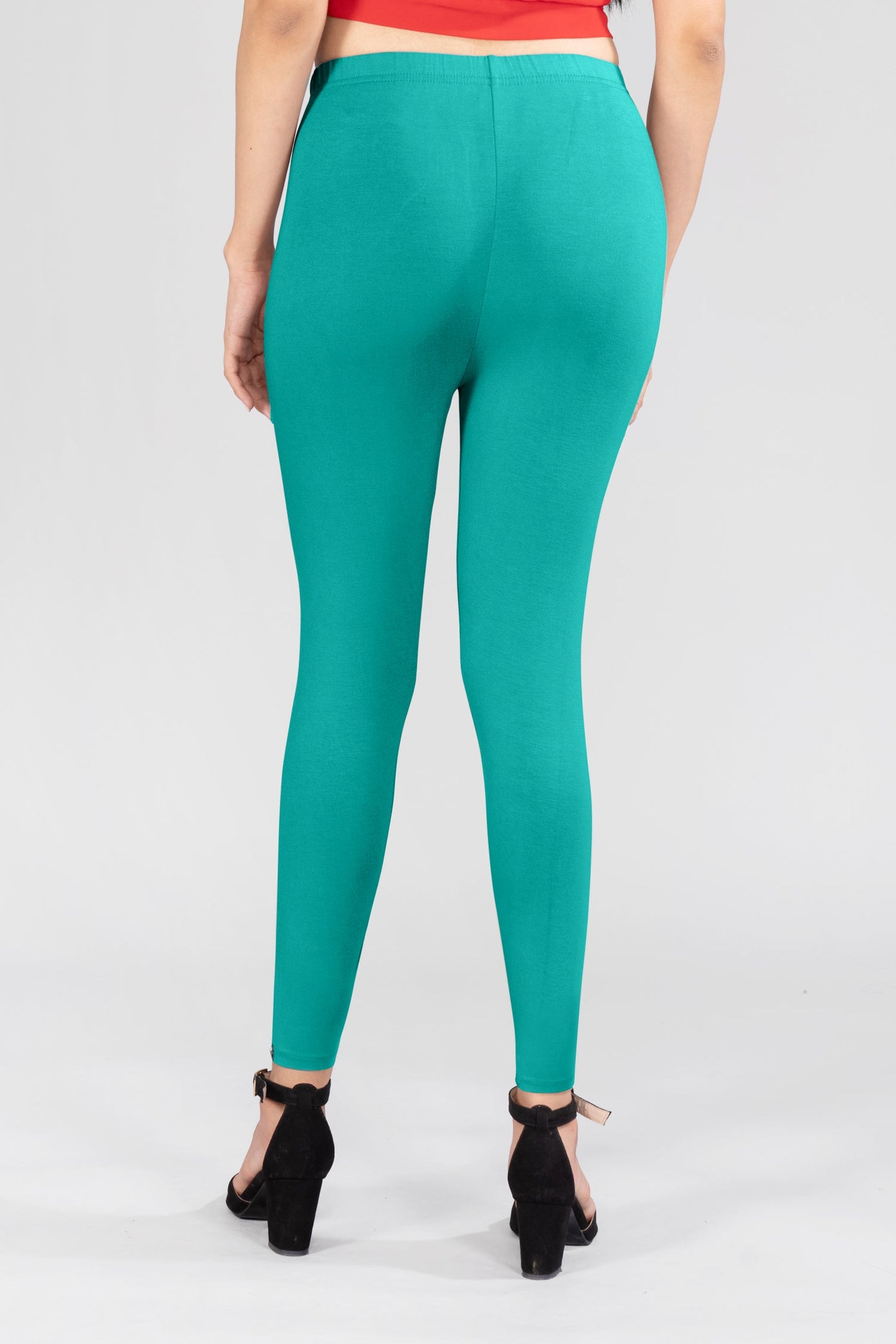 Soul Blue Viscose Ankle Leggings