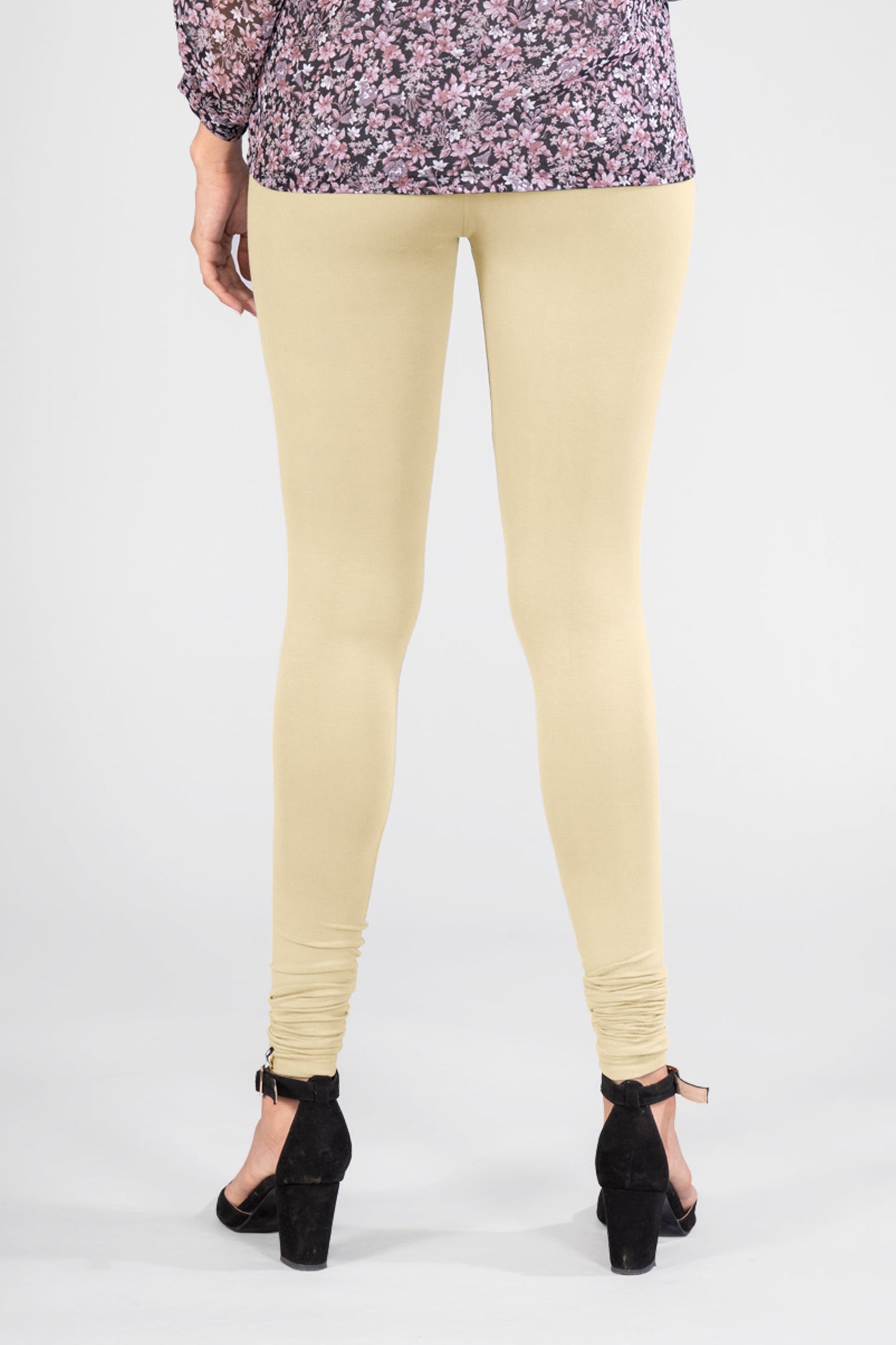 Noble Yellow Viscose Churidar Leggings
