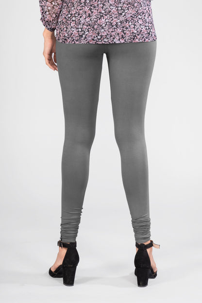 Gloomy Grey Viscose Churidar Leggings