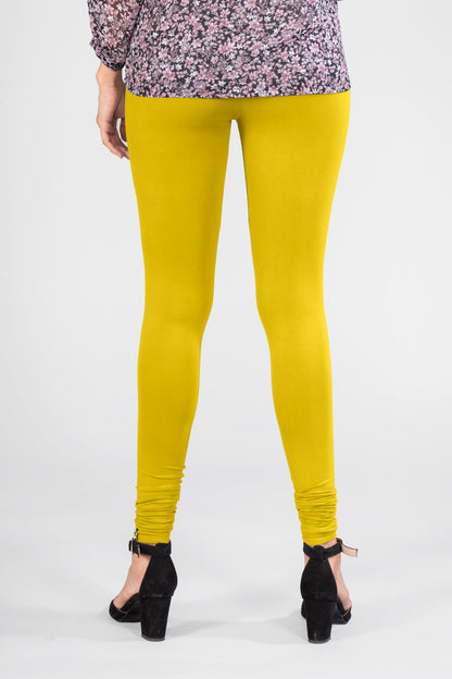 Goldenrod Glitz Viscose Churidar Leggings