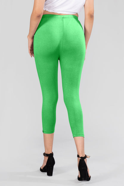 Comfort Green Viscose Capri Leggings
