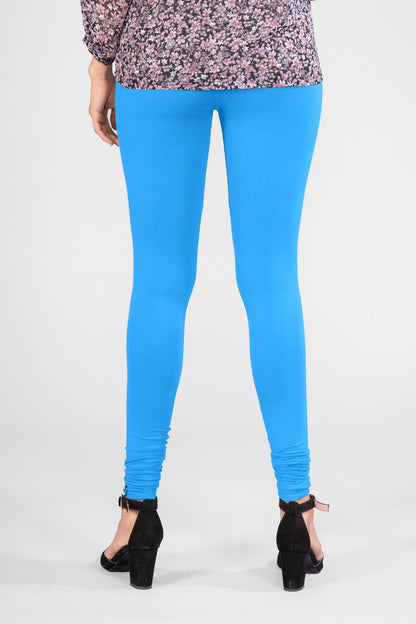 Blue Chastity Viscose Churidar Leggings