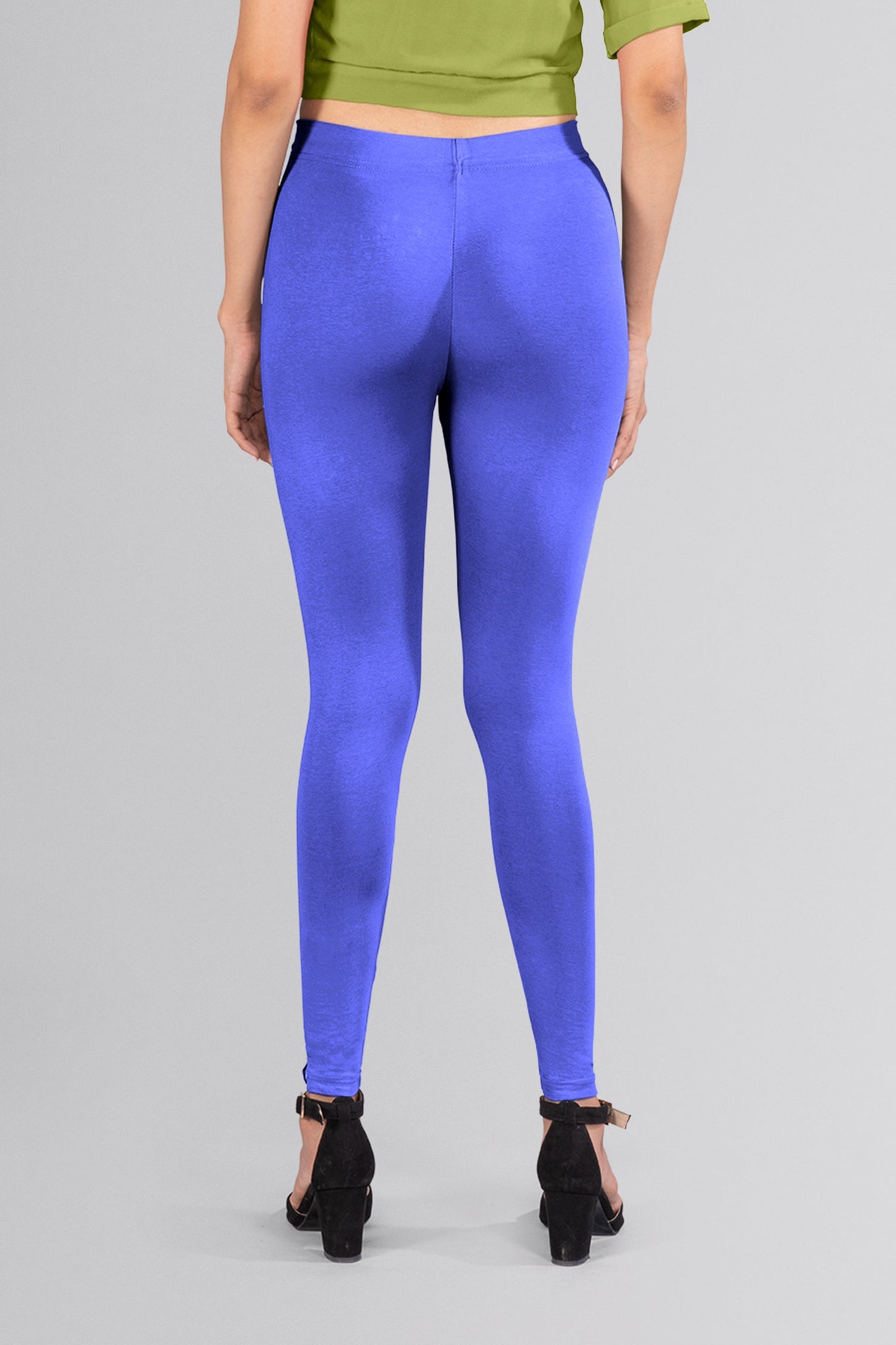 Royal Blue Cotton Ankle Leggings