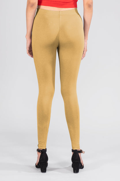 Stone Cotton Ankle Leggings