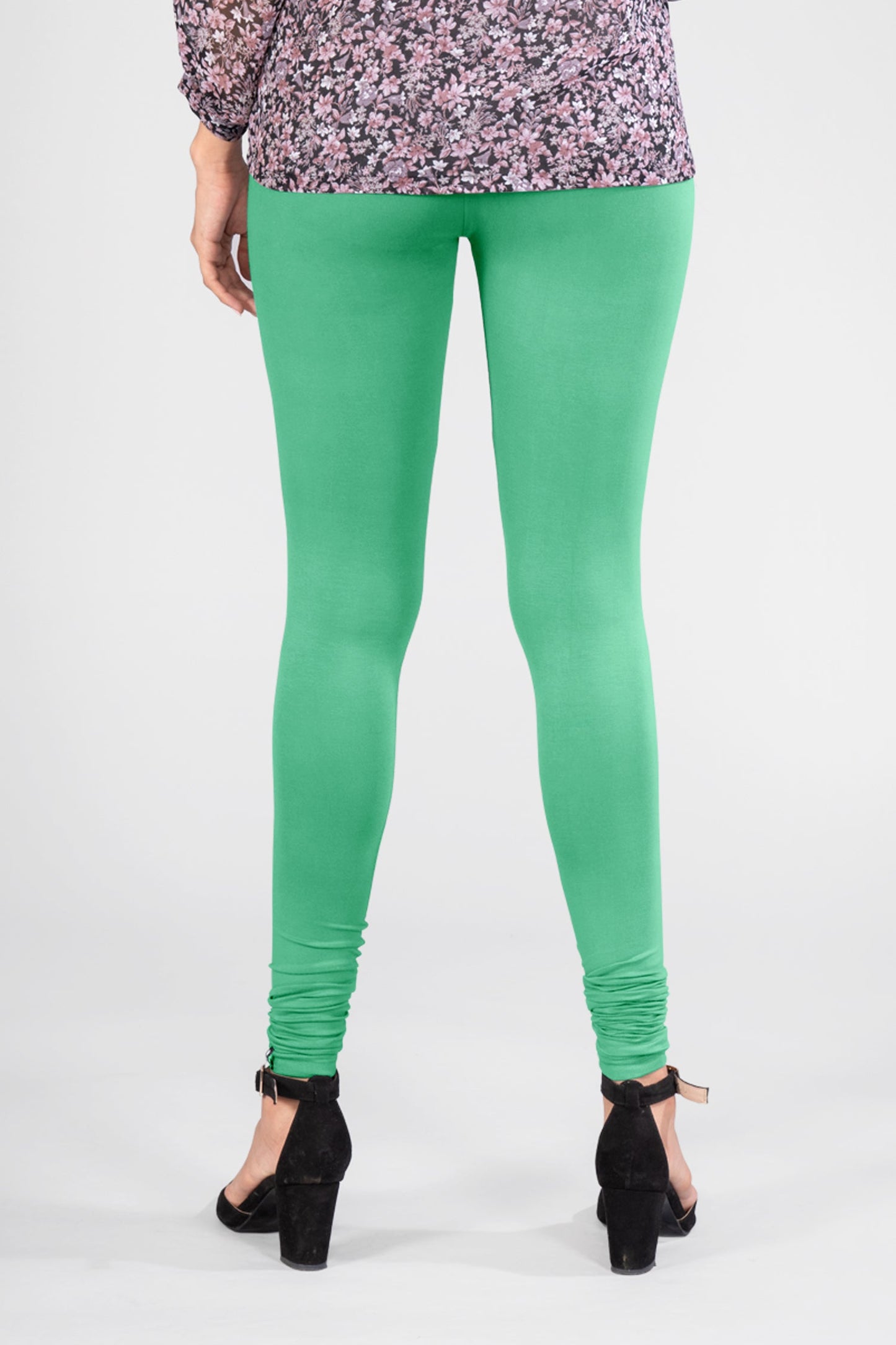 Aroma Green Viscose Churidar Leggings