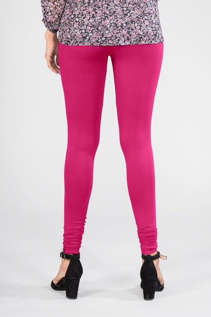Magenta Blonde Viscose Churidar Leggings