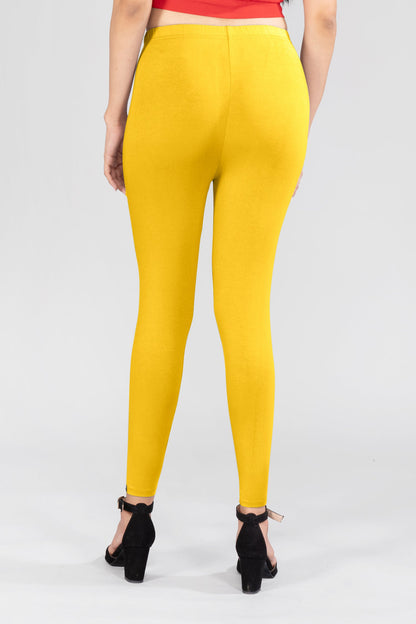 Golden Delight Viscose Ankle Leggings