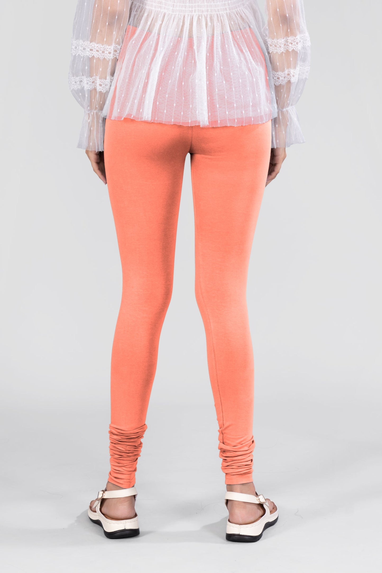 Terra Cotta Cotton Churidar Leggings