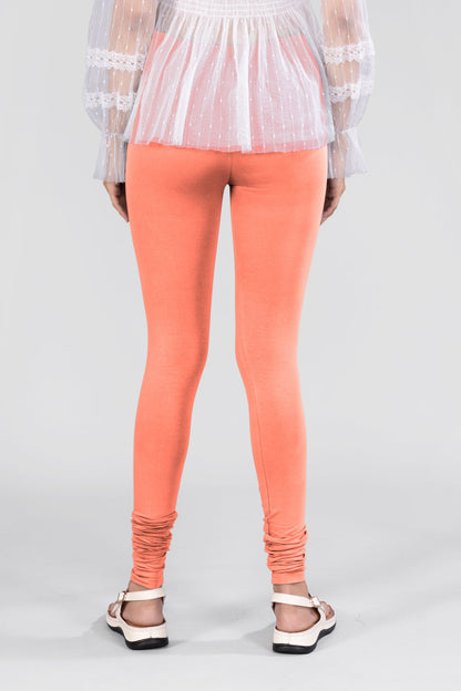 Terra Cotta Cotton Churidar Leggings