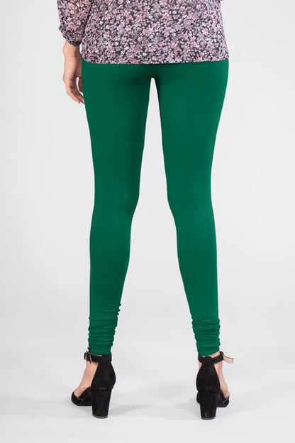Fantasy Green Viscose Churidar Leggings