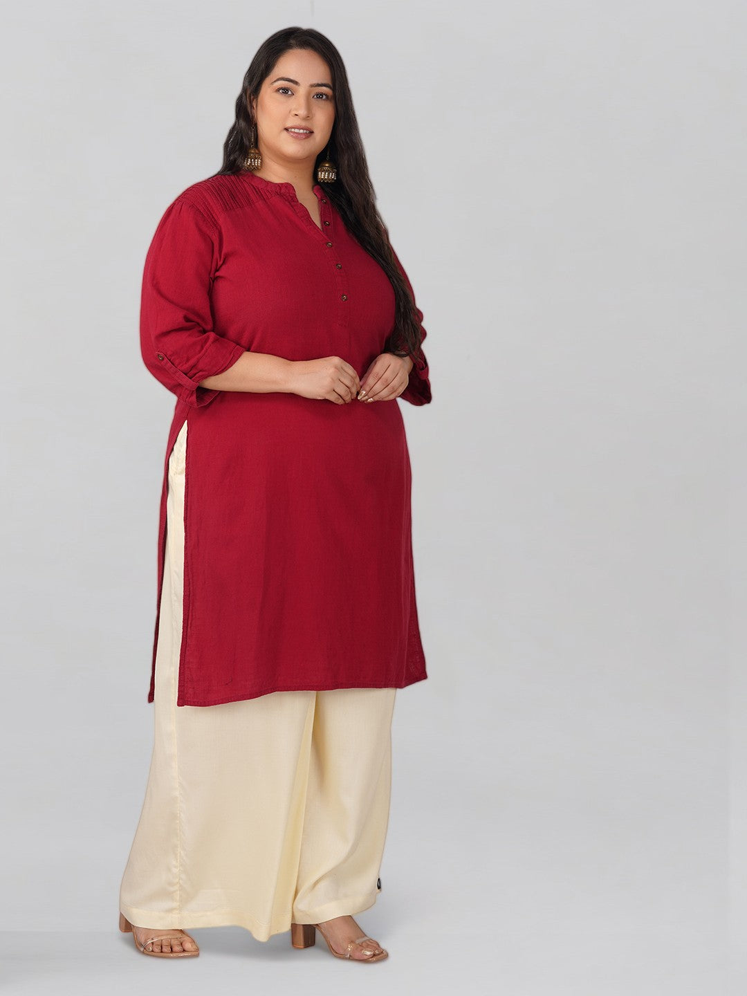 Pearl Blaze Plus Size Rayon Palazzo