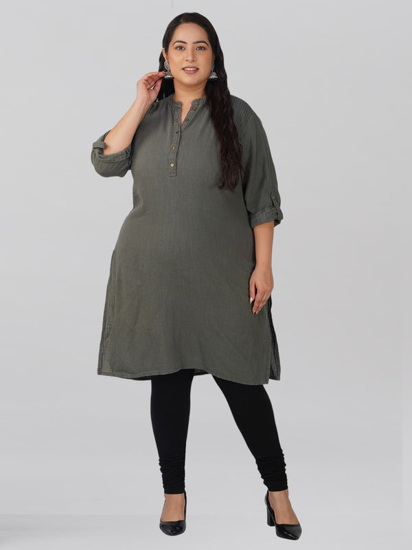 Black Plus Size Cotton Churidar Leggings