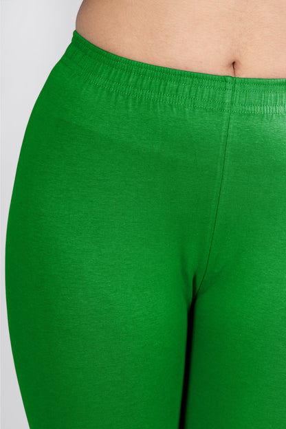 Light Pakistan Green Cotton Churidar Leggings