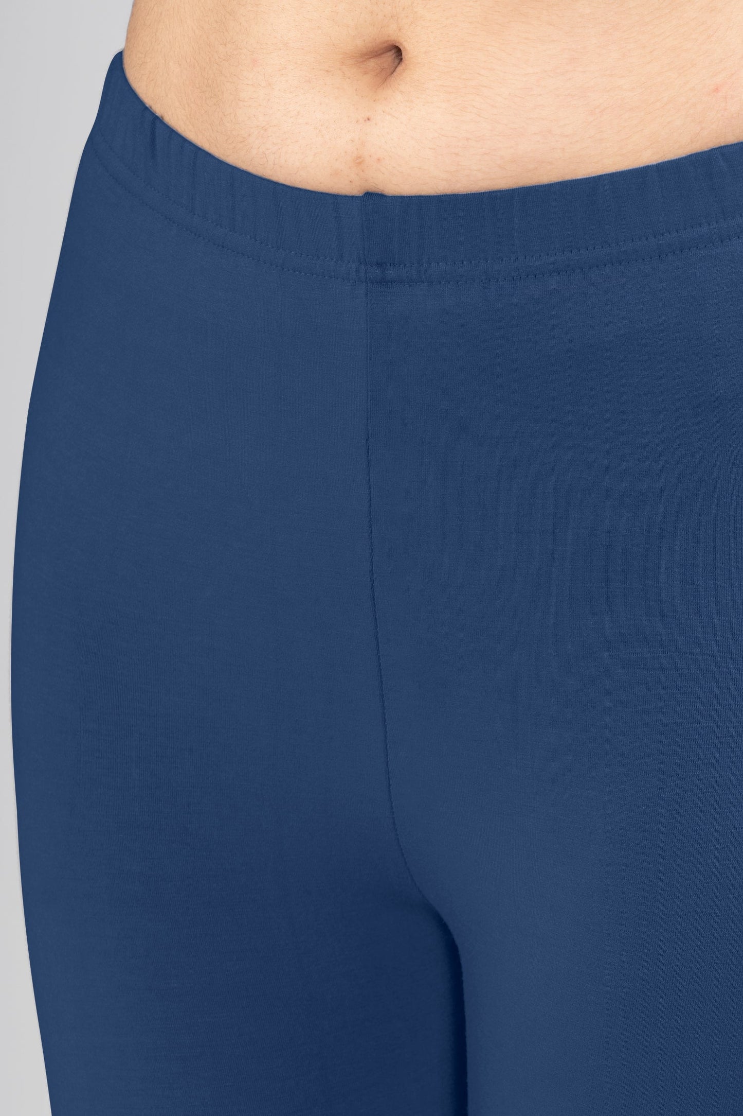 Vintage Blue Viscose Ankle Leggings
