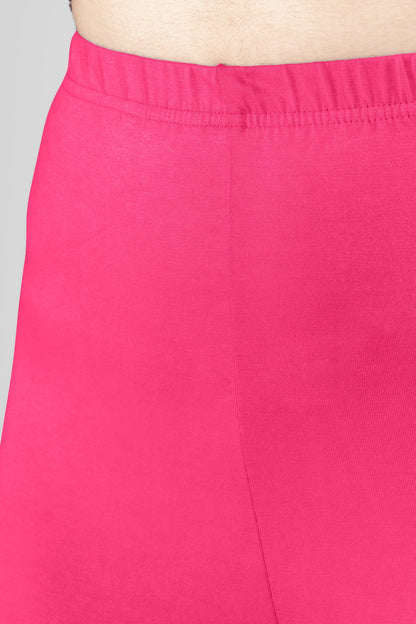 Passion Pink Viscose Churidar Leggings