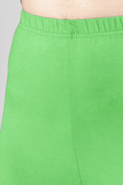 Poise Green Viscose Churidar Leggings