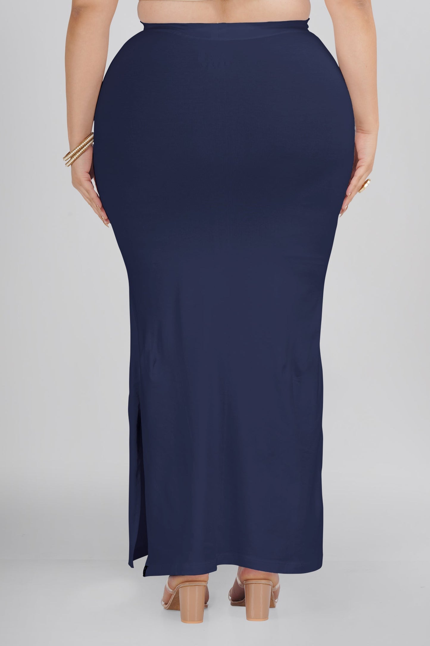 Navy Plus Size Saree Shapewear