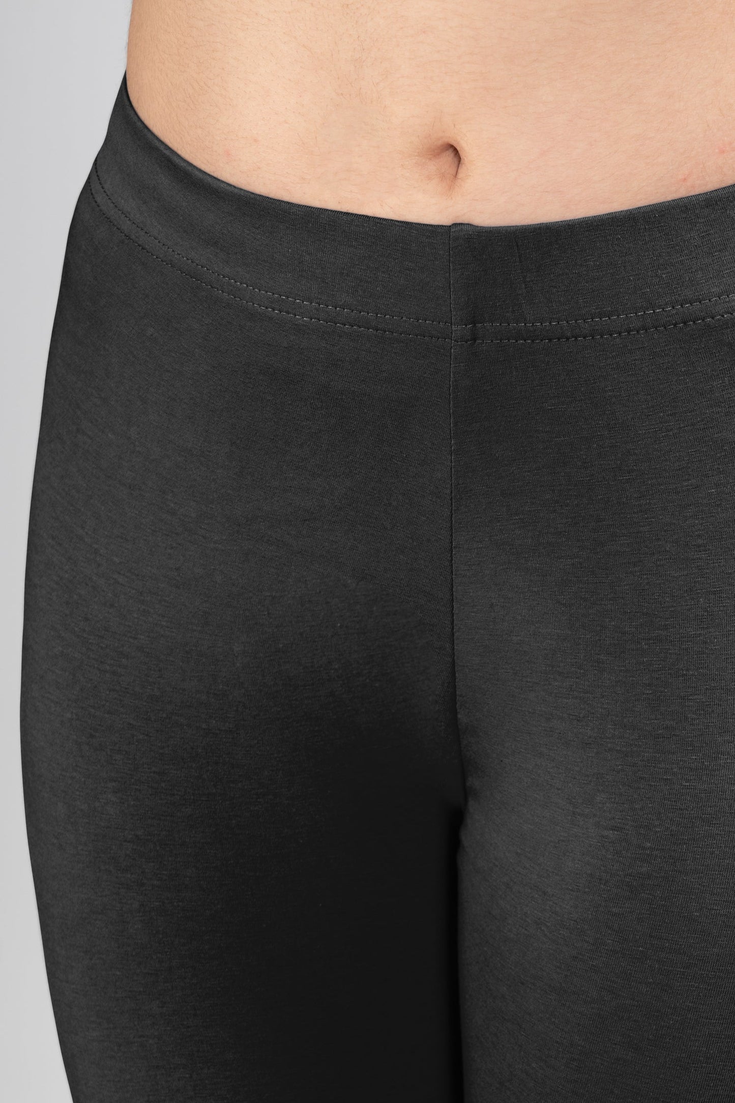 Black Cotton Ankle Leggings