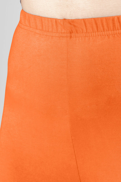 Zippy Orange Viscose Churidar Leggings