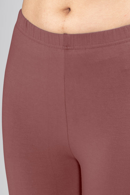 Brown Trooper Viscose Ankle Leggings
