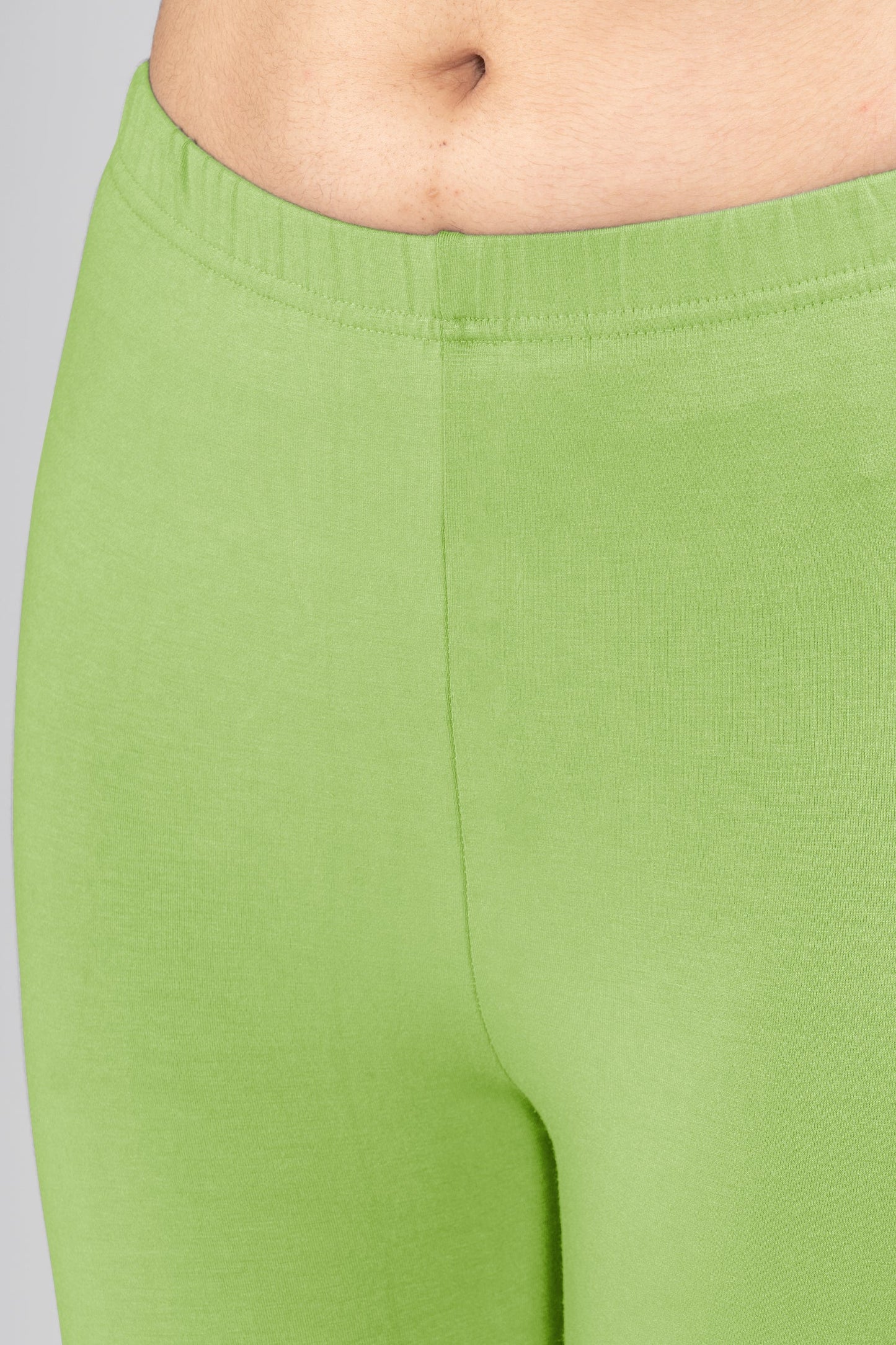 Green Bloom Viscose Ankle Leggings