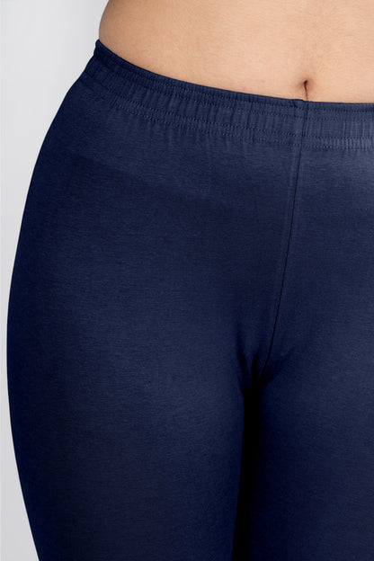 New Navy Cotton Churidar Leggings
