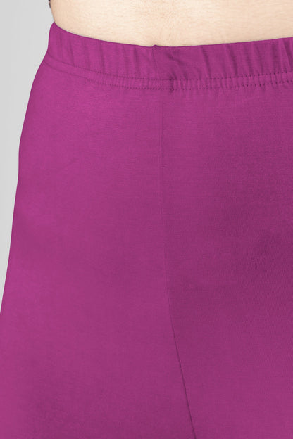 Purple Buzz Viscose Churidar Leggings