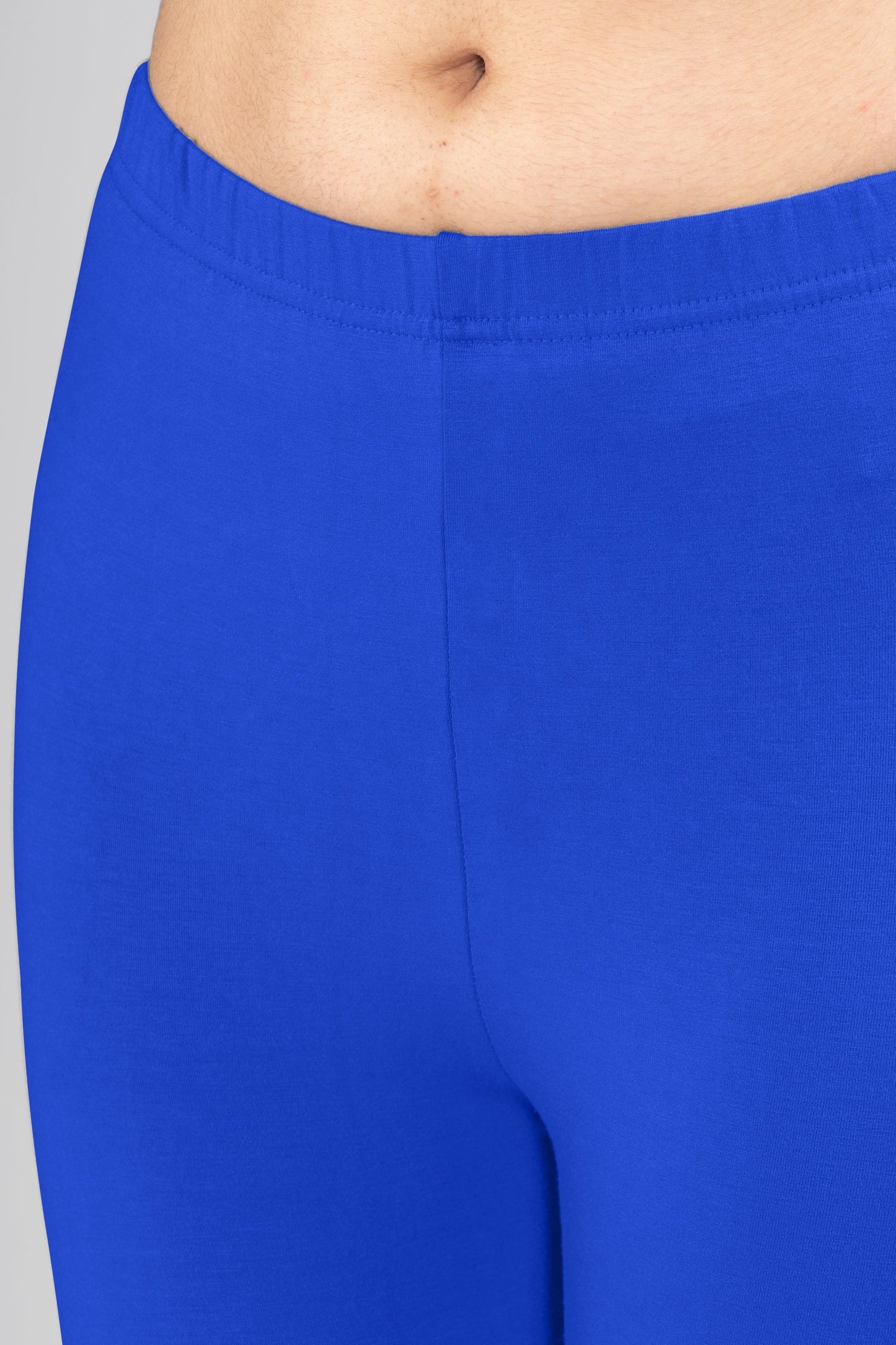 Paradise Blue Viscose Ankle Leggings