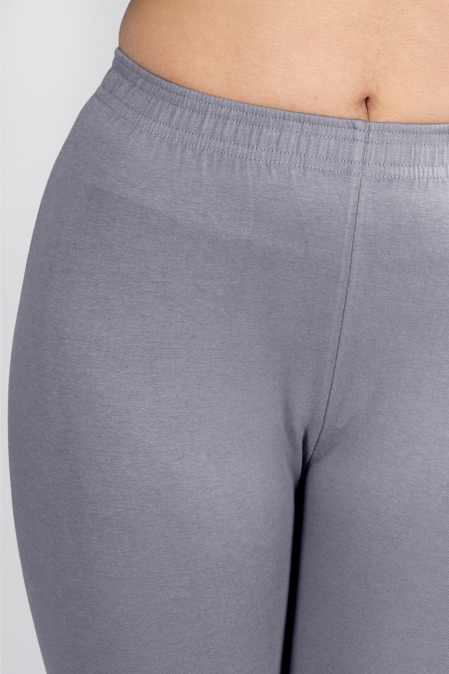 Grey Cotton Churidar Leggings