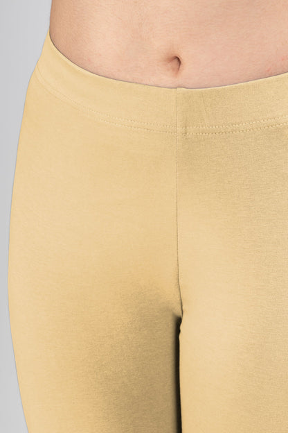 Skin Tone Cotton Ankle Leggings
