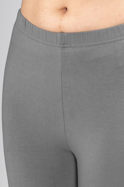 Gloomy Grey Viscose Ankle Leggings