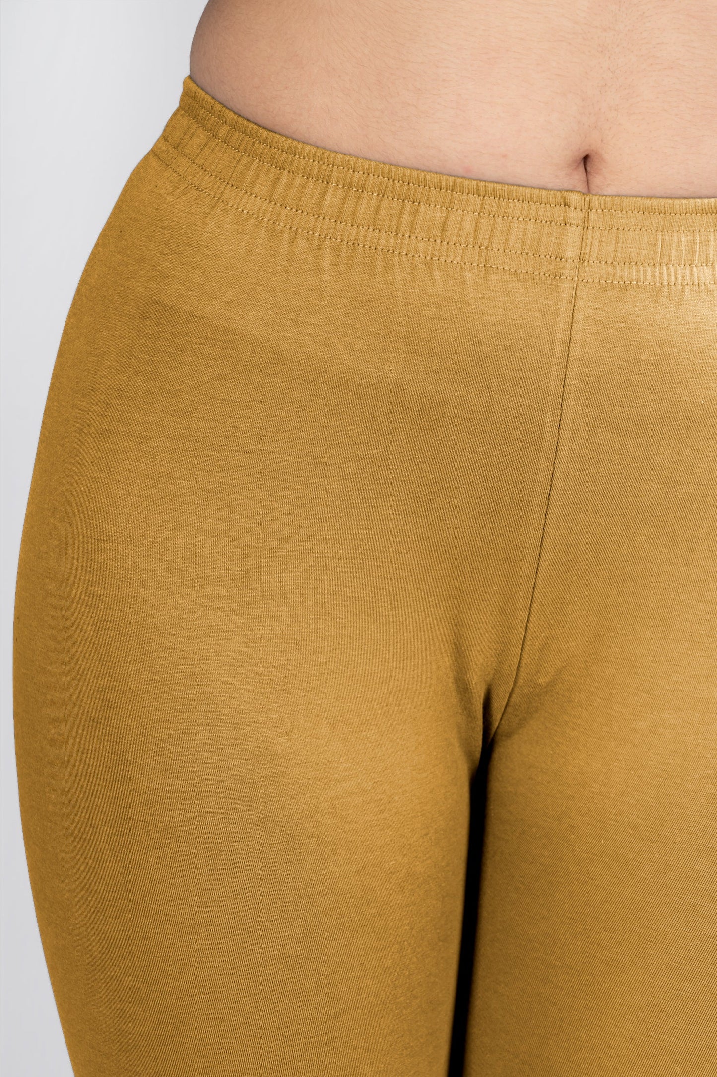 Mustard Cotton Churidar Leggings
