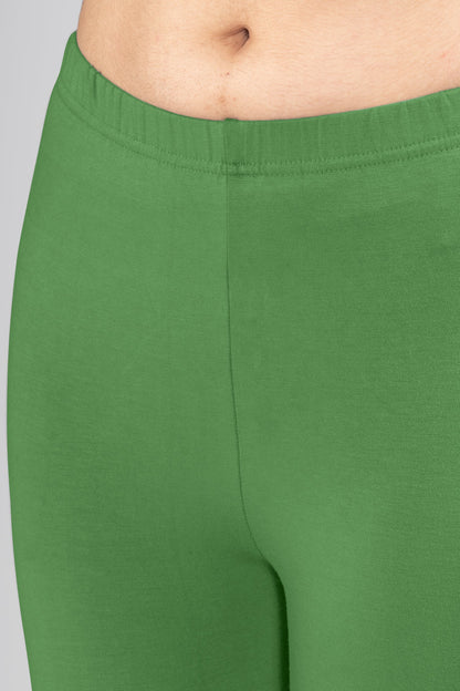 Elite Green Viscose Ankle Leggings