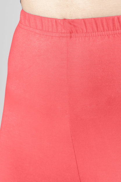 Red Scarlet Viscose Churidar Leggings