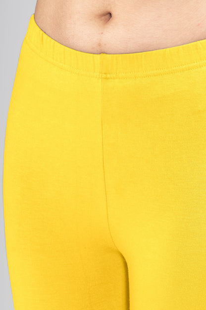 Golden Delight Viscose Ankle Leggings