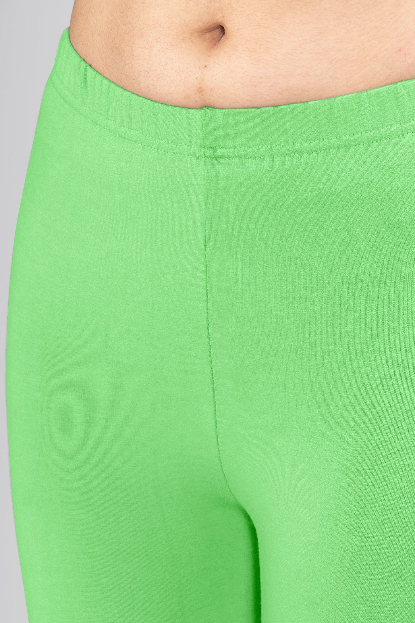 Poise Green Viscose Ankle Leggings
