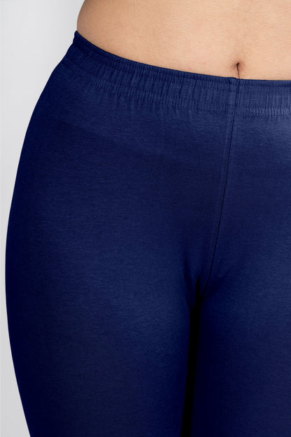 Navy Cotton Churidar Leggings