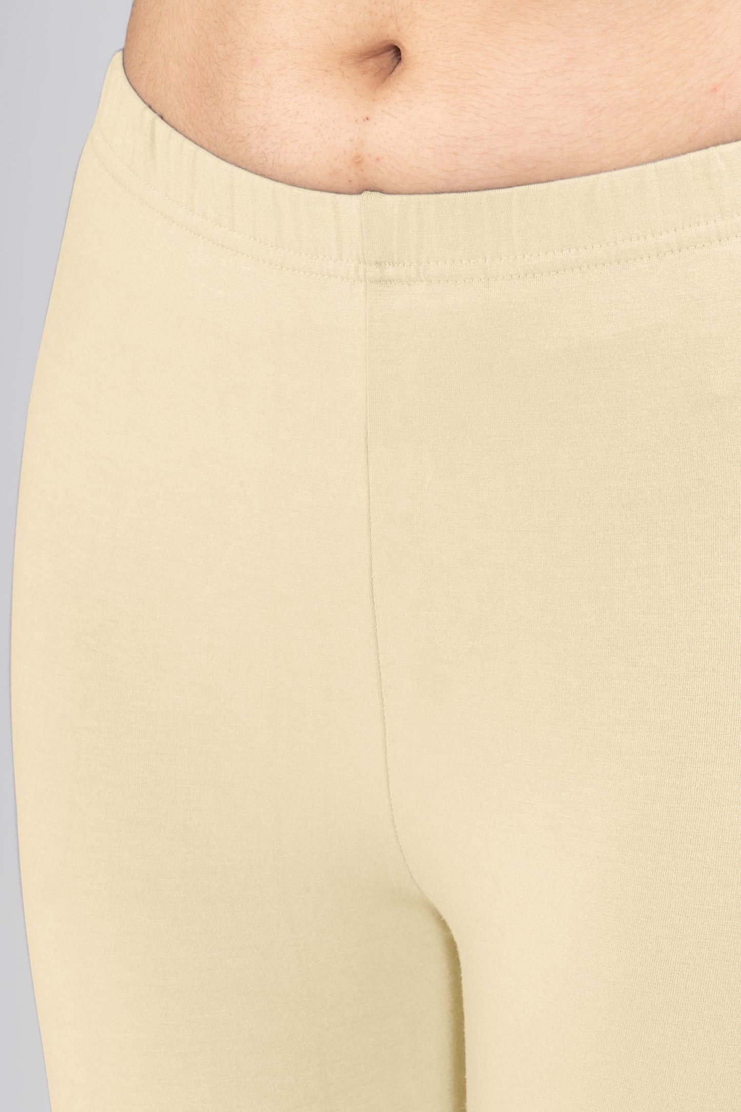 Noble Yellow Viscose Ankle Leggings