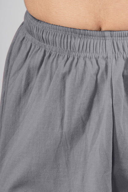 Grey Cotton Patiala Pants